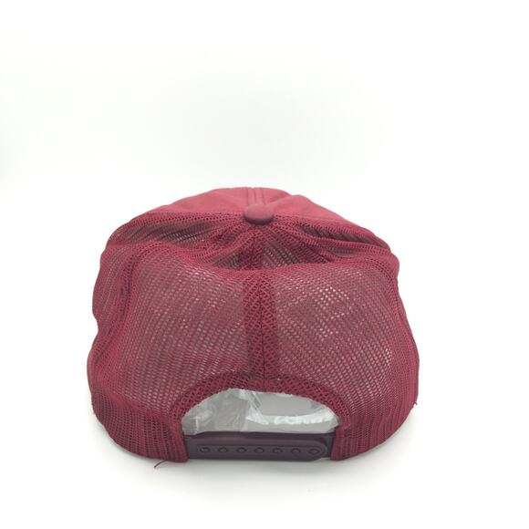 Brixton Wheeler Trucker Hat Burgundy Black Snap Back - Picture 4 of 5